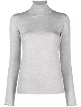 Джемпер с высоким воротником Le Tricot Perugia, серый