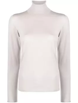 Джемпер с высоким воротником Le Tricot Perugia, серый