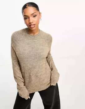 Джемпер с высоким воротником светло-коричневого цвета Pieces