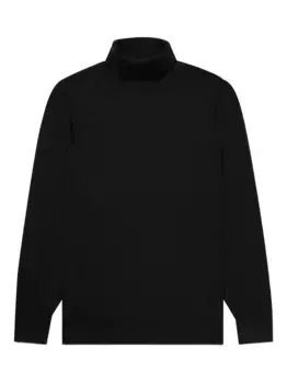 Джемпер с высокой горловиной Sunspel, черный