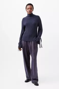 Джемпер с завязками на рукавах Babysoft French Connection, синий