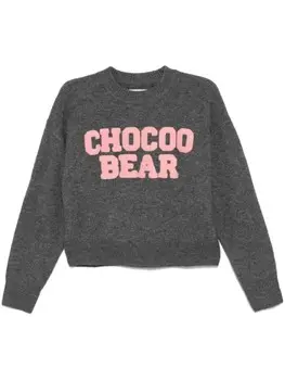 Джемпер с жаккардовым логотипом CHOCOOLATE, серый