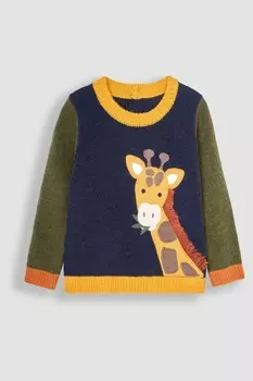 Джемпер с жирафом Jojo Maman Bb, синий