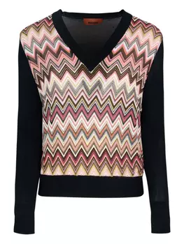 Джемпер с зигзагообразным переплетением Missoni, коричневый