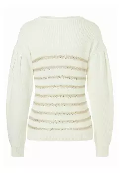 Джемпер SEQUIN-STRIPES More & More, кремовый