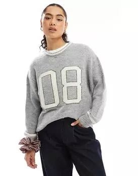 Джемпер серого цвета Stradivarius