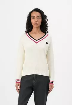Джемпер SHAKER STITCH V NECK PULLOVER DKNY, песочный