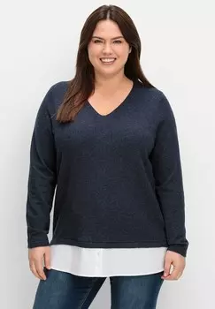 Джемпер Sheego, темно-синий