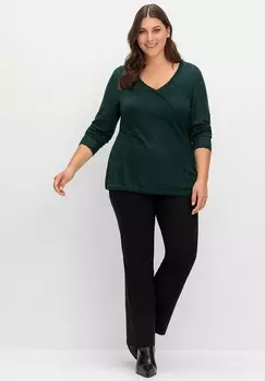 Джемпер Sheego, темно-зеленый