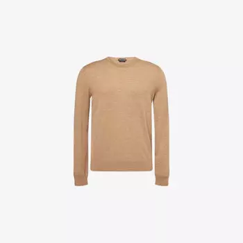 Джемпер шерстяной Tom Ford с круглым вырезом, медовый