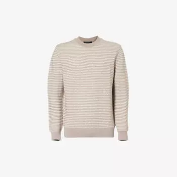 Джемпер шерстяной вязки с логотипом интарсии Emporio Armani, цвет fantcorda mel