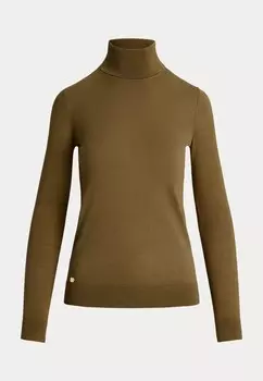 Джемпер SILK BLEND TURTLENECK SWEATER Lauren Ralph Lauren Petite, цвет Tan