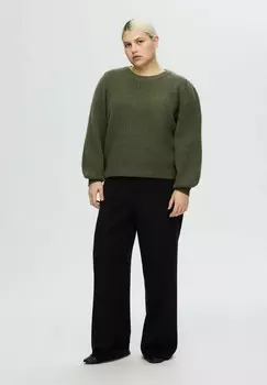 Джемпер SLFLULU O-NECK NOOS Selected Femme, хаки