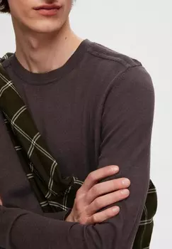 Джемпер SLHBERG CREW NECK Selected Homme, темно-коричневый