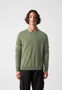Джемпер SLHBERG CREW NECK Selected Homme, темно-зеленый
