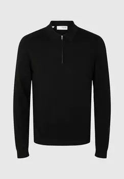 Джемпер SLHBERG LS HALF ZIP NOOS Selected Homme, черный
