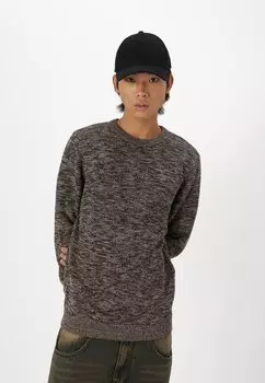 Джемпер SLHVINCE BUBBLE Selected Homme, темно-коричневый