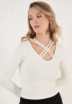 Джемпер SLIM FIT LELA, кремовый