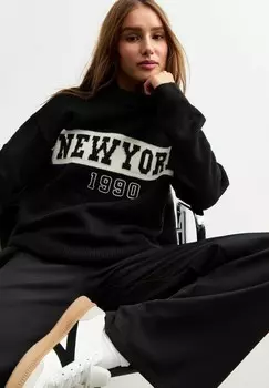 Джемпер SLOGAN New Look, черный