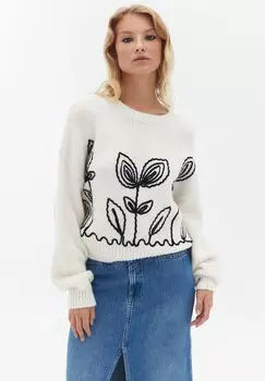 Джемпер SOFT TOUCH LOOSE FIT OXXO, белый