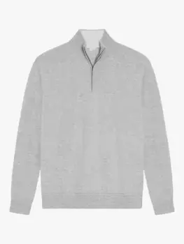 Джемпер SPOKE Cashmere Half Zip Regular, серый