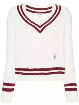 Джемпер SRC фактурной вязки Sporty & Rich, нейтральный