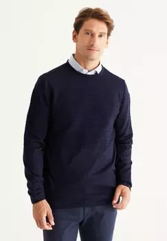 Джемпер STANDARD FIT O COLLAR AC&CO / ALTINYILDIZ CLASSICS, темно-синий