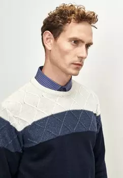 Джемпер STANDARD FIT O COLLAR AC&CO / ALTINYILDIZ CLASSICS, темно-синий