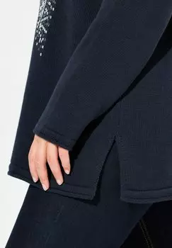 Джемпер STAR ROLLED Ulla Popken, темно-синий