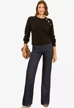 Джемпер STITCH DETAIL SCALLOP Love & Roses, черный