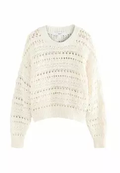 Джемпер STITCH LONG SLEEVE CREW NECK Next, кремовый