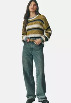 Джемпер STITCHY STRIPED RELAXED CREW NECK Next, зеленый