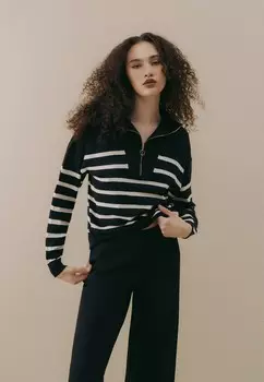 Джемпер STREIFEN MIT REISVERSCHLUSS DETAIL OXXO, мультиколор