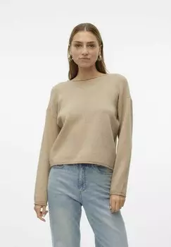 Джемпер STRICK VM Vero Moda, бежевый