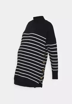 Джемпер STRIPE TURTLE NECK MATERNITY AND NURSING JUMPER JoJo Maman Bb, темно-синий