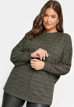 Джемпер STRIPE Yours Clothing, темно-зеленый