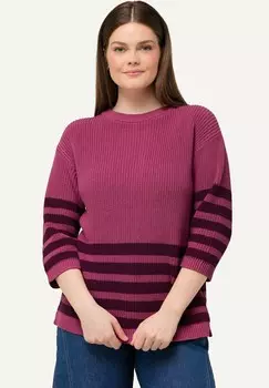 Джемпер STRIPED 3/4 SLEEVE Ulla Popken, фиолетовый