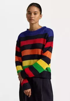 Джемпер STRIPED COTTON ROLLNECK SWEATER Polo Ralph Lauren, темно-синий