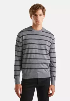 Джемпер STRIPED IN PURE United Colors of Benetton, серый