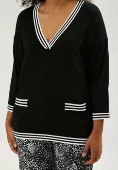 Джемпер STRIPED Maison Form'elle, черный