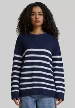 Джемпер STRIPED Urban Classics, темно-синий