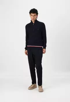 Джемпер STRUCTURE GLOBAL ZIP MOCK Tommy Hilfiger, темно-синий