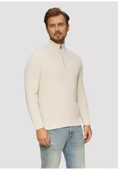 Джемпер STRUKTURIERTER MIT TROYERKRAGEN s.Oliver, молочный