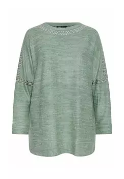 Джемпер STUD NECKLINE EMBELLISHED Yours Clothing, зеленый