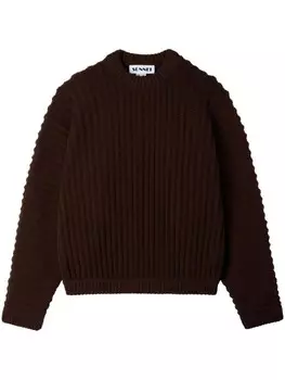 Джемпер Sunnei с косами, коричневый