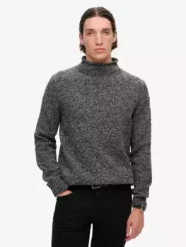 Джемпер Superdry 90s Roll Neck, цвет black/marl