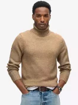 Джемпер Superdry Brushed Roll Neck, цвет humus/beige