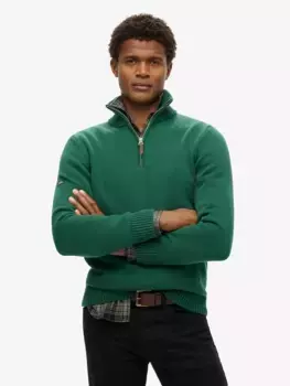 Джемпер Superdry Cotton Knit Henley, цвет forest/green