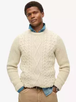 Джемпер Superdry Jacob Cable Knit, экрю