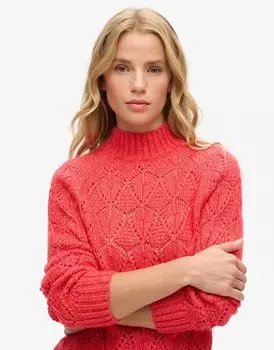 Джемпер Superdry Pointelle в цвете «угольно-оранжевый»